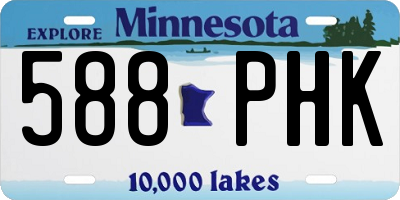 MN license plate 588PHK