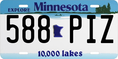 MN license plate 588PIZ