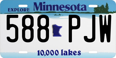 MN license plate 588PJW