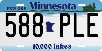 MN license plate 588PLE
