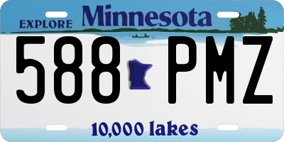 MN license plate 588PMZ
