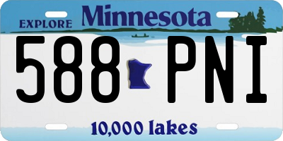 MN license plate 588PNI