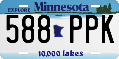 MN license plate 588PPK