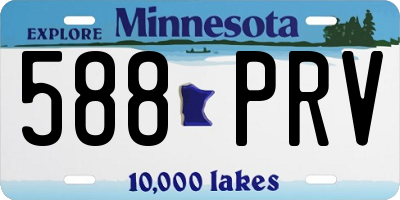 MN license plate 588PRV