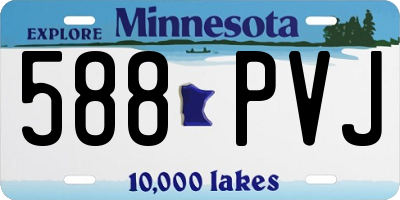 MN license plate 588PVJ