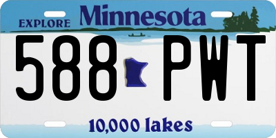 MN license plate 588PWT
