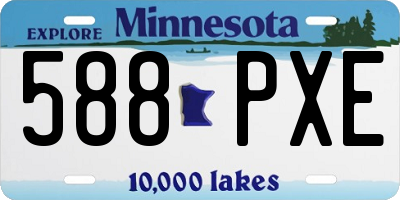 MN license plate 588PXE