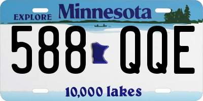 MN license plate 588QQE
