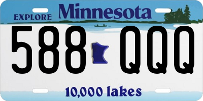 MN license plate 588QQQ