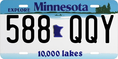 MN license plate 588QQY