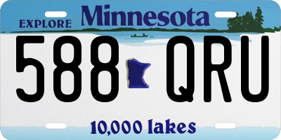 MN license plate 588QRU