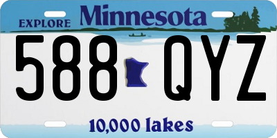 MN license plate 588QYZ