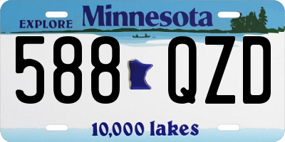 MN license plate 588QZD