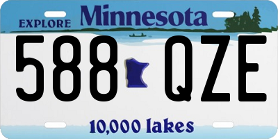 MN license plate 588QZE