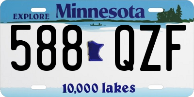 MN license plate 588QZF