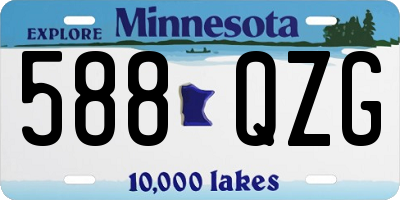 MN license plate 588QZG