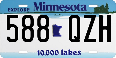 MN license plate 588QZH