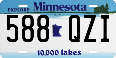MN license plate 588QZI