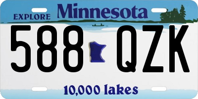 MN license plate 588QZK