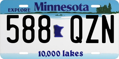 MN license plate 588QZN