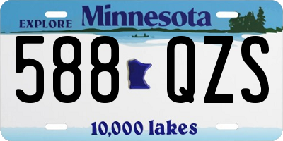 MN license plate 588QZS