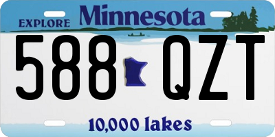 MN license plate 588QZT