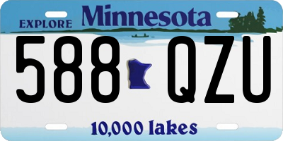 MN license plate 588QZU