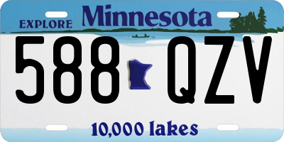 MN license plate 588QZV