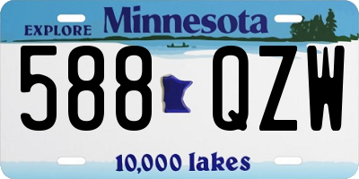 MN license plate 588QZW