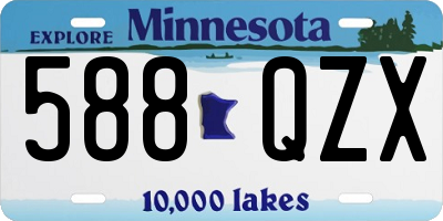 MN license plate 588QZX