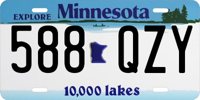 MN license plate 588QZY
