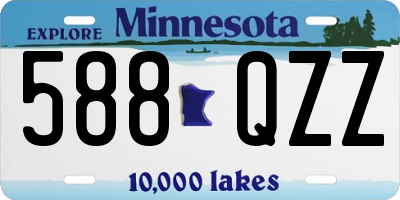 MN license plate 588QZZ