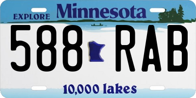 MN license plate 588RAB