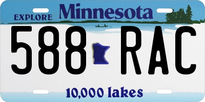 MN license plate 588RAC