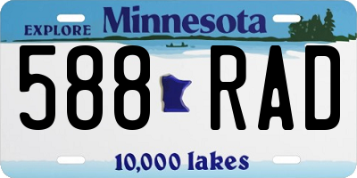 MN license plate 588RAD
