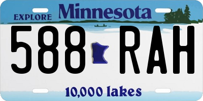 MN license plate 588RAH
