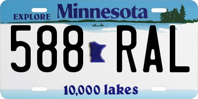 MN license plate 588RAL