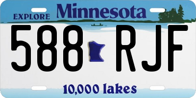 MN license plate 588RJF