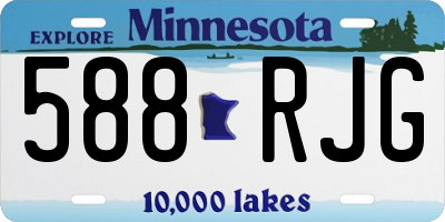 MN license plate 588RJG