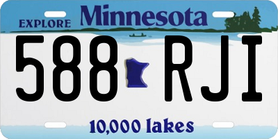 MN license plate 588RJI