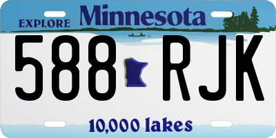 MN license plate 588RJK