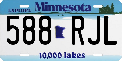 MN license plate 588RJL