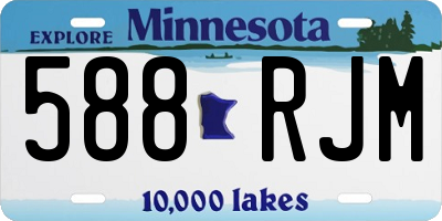 MN license plate 588RJM