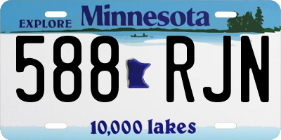 MN license plate 588RJN
