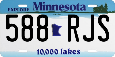 MN license plate 588RJS
