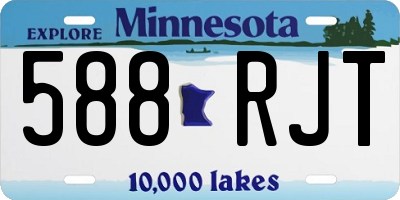 MN license plate 588RJT