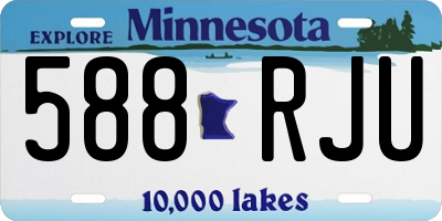 MN license plate 588RJU