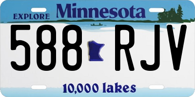MN license plate 588RJV