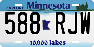 MN license plate 588RJW