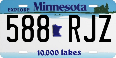 MN license plate 588RJZ